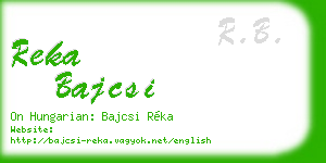reka bajcsi business card